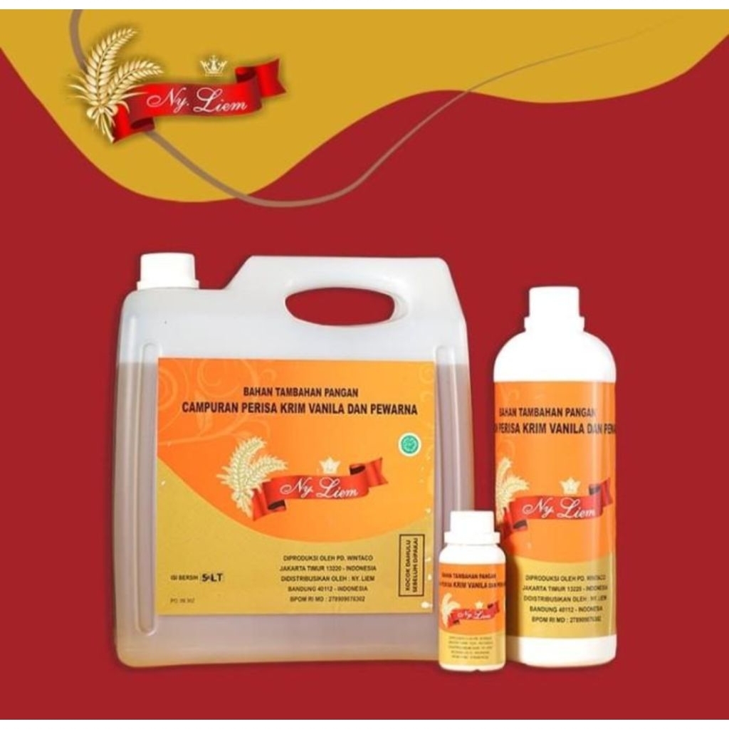 

Perisa makanan/ Essence Ny Liem Vanilla cream 1 lt