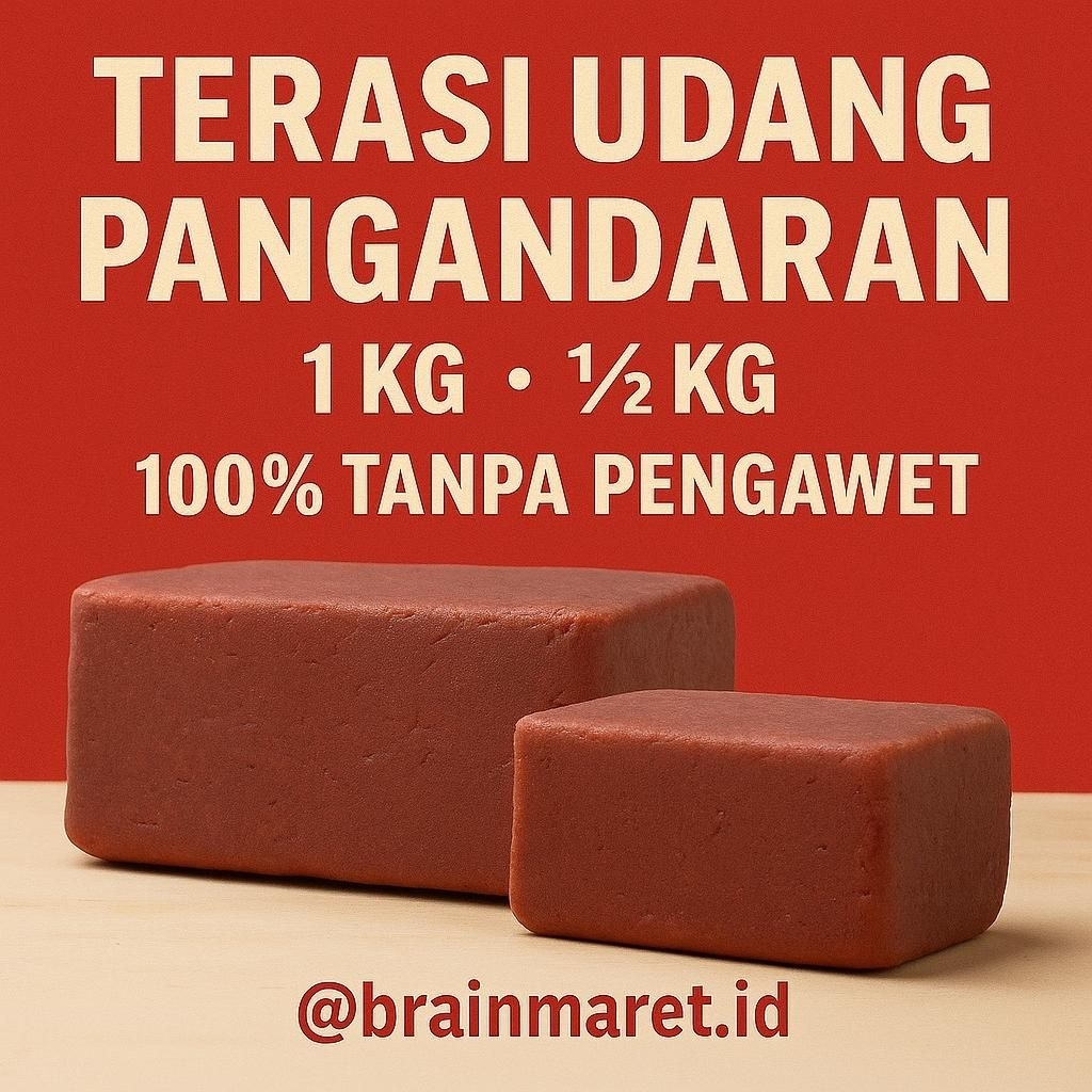 

Terasi Udang Asli Pengandaran - Khas Madura 1kg / ½kg