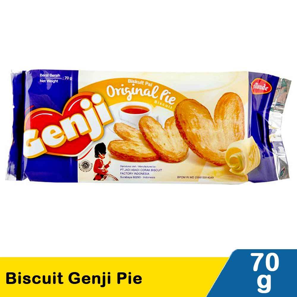 

[oddsolshop] pekanbaru/Monde Genji Biskuit Pai 70GR Original Pie Biscuit Kue Jadul Bentuk Love