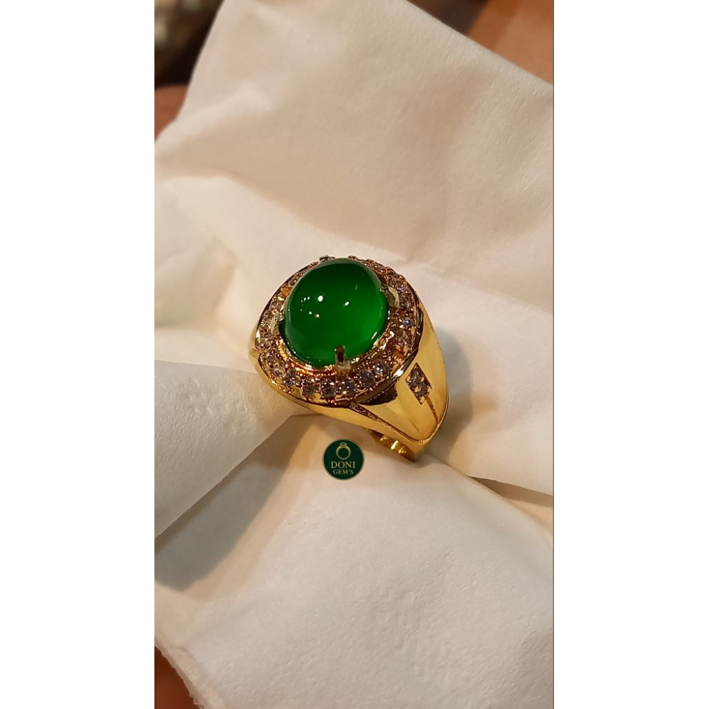 cincin batu permata giok burma asli