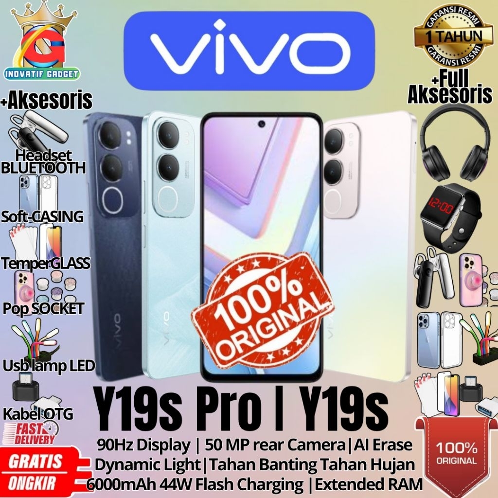 HP BARU VIVO Y19s Pro | Y19s 6/128GB & 4/128 GB & 4/64 GB Ram Upto 12GB Tahan Banting Tahan Air GARA