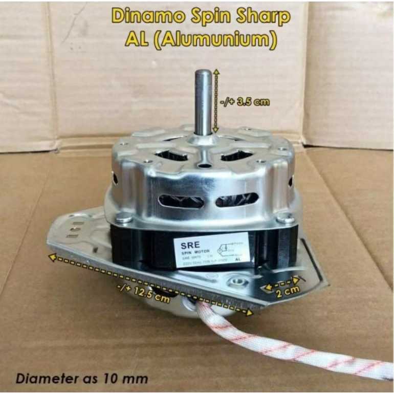 Motor Dinamo Spin Pengering Mesin Cuci Sharp Super Aquamagic ES-T65M T65MW T75MW T80MW T85MW T85CL