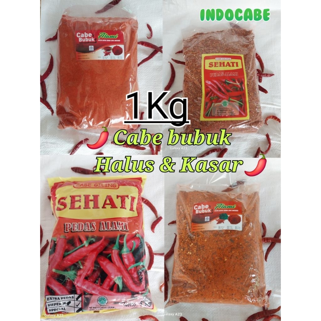

1Kg CABE BUBUK HALUS & KASAR SUPER PEDAS