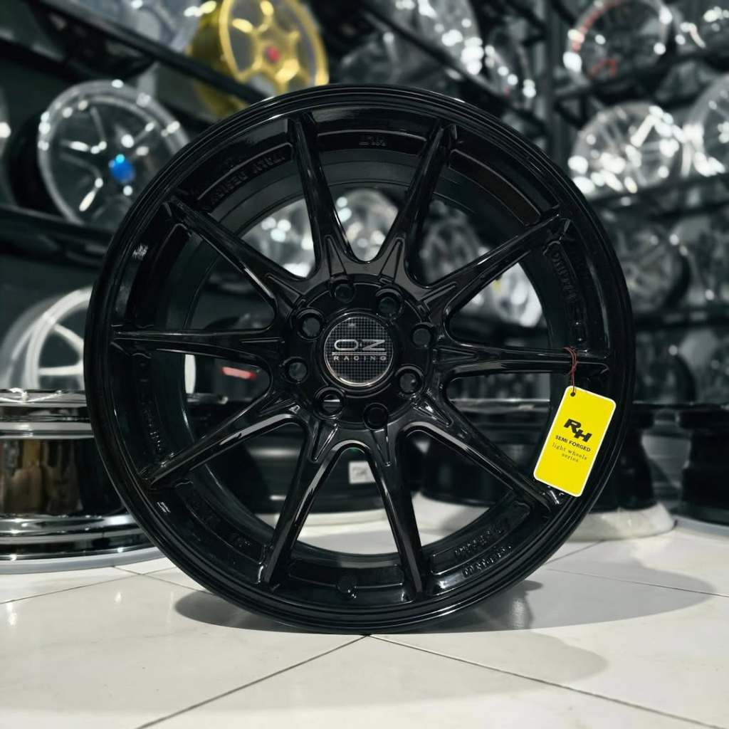 Velg OZ Hyper GT Brand New Ring 16 Pcd 4x100 4x114.3 Lebar 7 Et 40 Warna Black Glossy | Velg Mobil