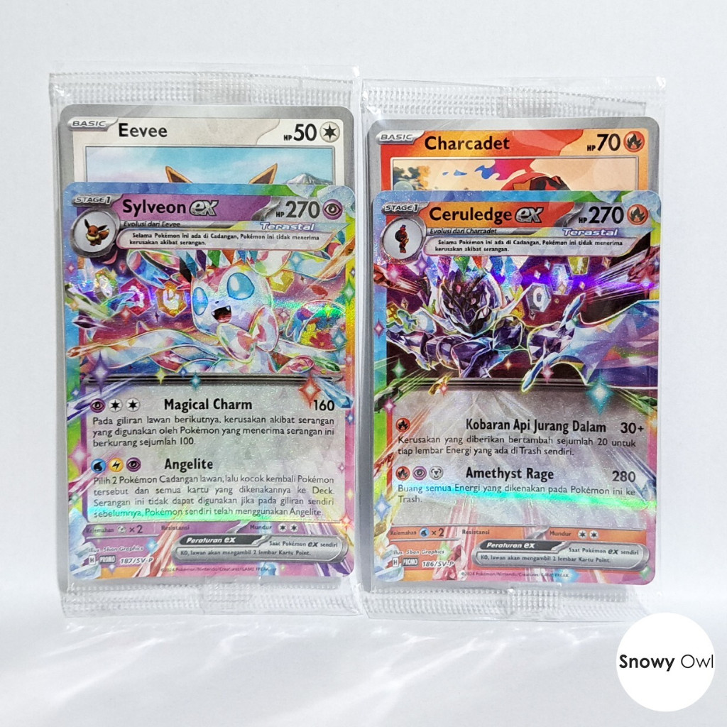 Sylveon EX 187/SV-P & Ceruledge EX 186/SV-P Promo Deck Taktik Tactics Deck Pokemon TCG Card Indonesi