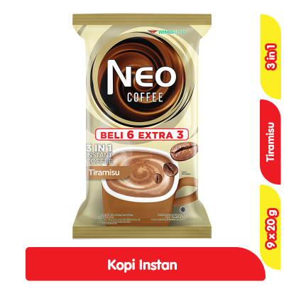 

Kopi NEO 3 in 1 Kopi Tiramisu Sachet 9 x 20 g