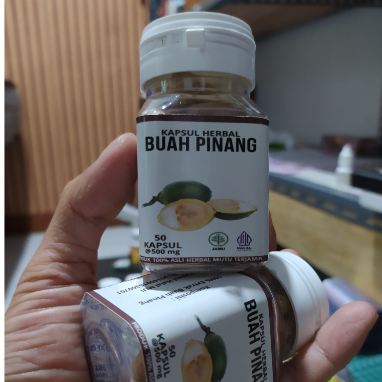 

Kapsul Pinang Murni 100% tanpa campuran isi 50 kpsl