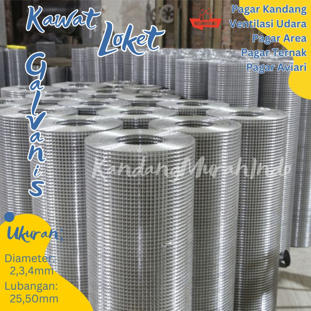 KAWAT LOKET RAM PUTIH GALVANIS LENGKAP / KAWAT RAM GALVANIS ANTI KARAT