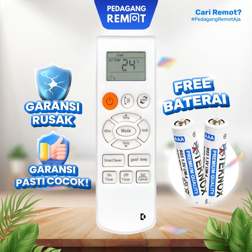 Remot Remote AC Samsung Split Standard 1/2 PK Model Lama