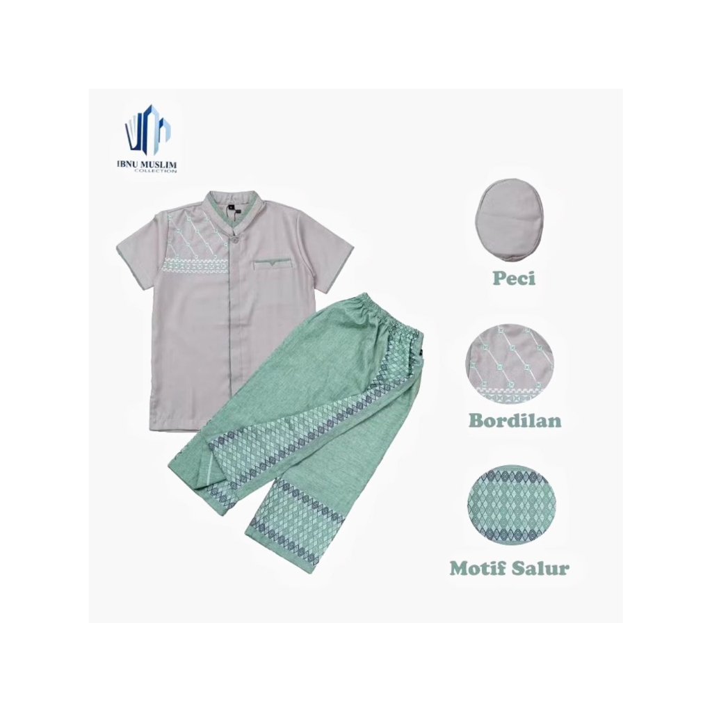 SARKOCI ANAK IBNU MUSLIM | SETELAN SARUNG CELANA PECI MUSLIM TERBARU