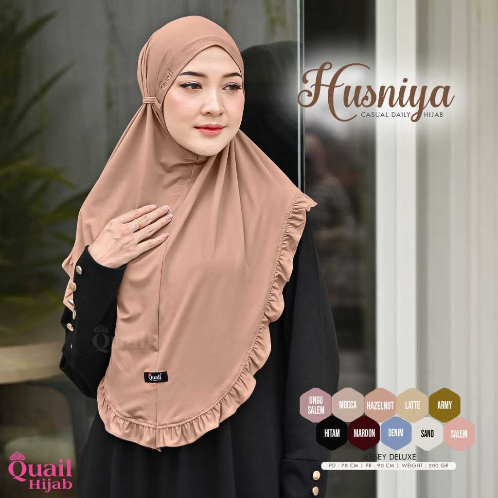 Husniya Casual Daily Hijab Original Quail Jilbab Quail Jilbab Husniya Quail Hijab Instan Quail Hijab