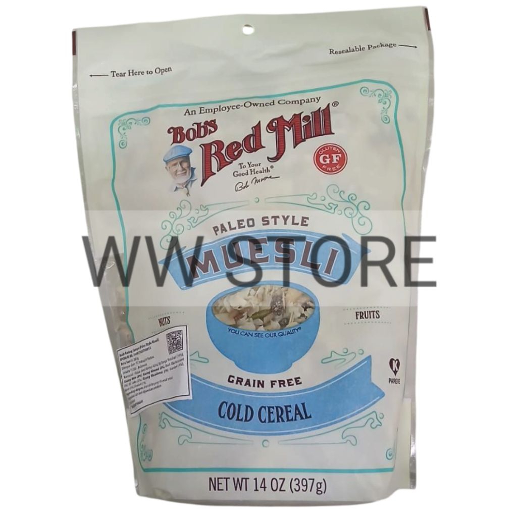 

Buah kering campur Bob's Red Mill PALEO STYLE Grain Free Cold Cereal MUESLI 397g