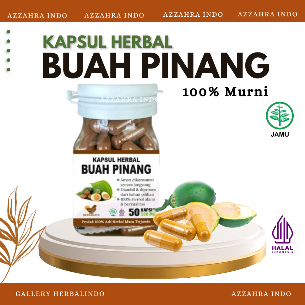 

Kapsul Pinang asli Murni 100% Herbal Aman Berkualitas isi 50 butir