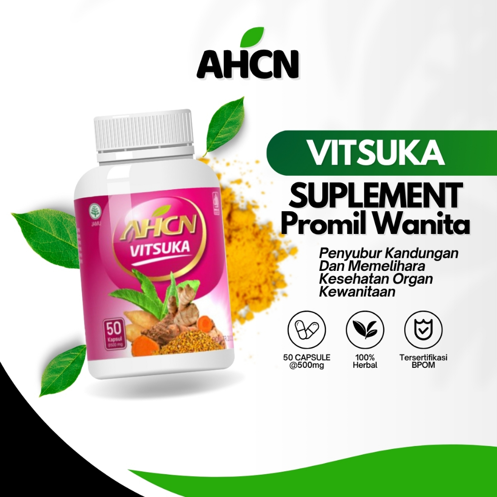 AHCN VITSUKA Obat Herbal BPOM Promil Untuk Kesuburan Penyubur Wanita Program Hamil Agar Cepat Hamil