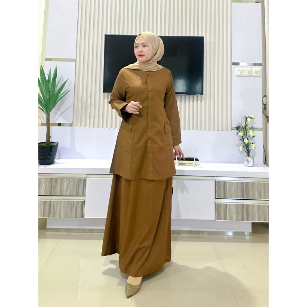 Setelan Baju Pemda Pemda Wanita Terbaru pakaian kerja ASN bahan Toyobo Premium