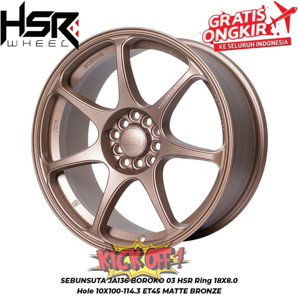 HSR VELG MOBIL INNOVA ALPHARD MAZDA 5 VELOZ XPANDER DLL HSR SEBUNSUTA RING 18