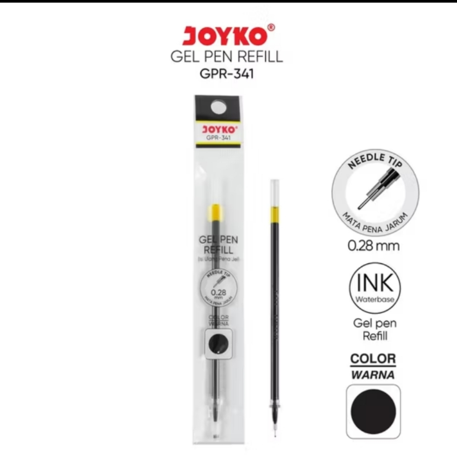 

Joyko Gel Pen Refill 1 Box isi 24 Pcs Isi Ulang Pena Isi Pulpen GPR-341 0.28 mm