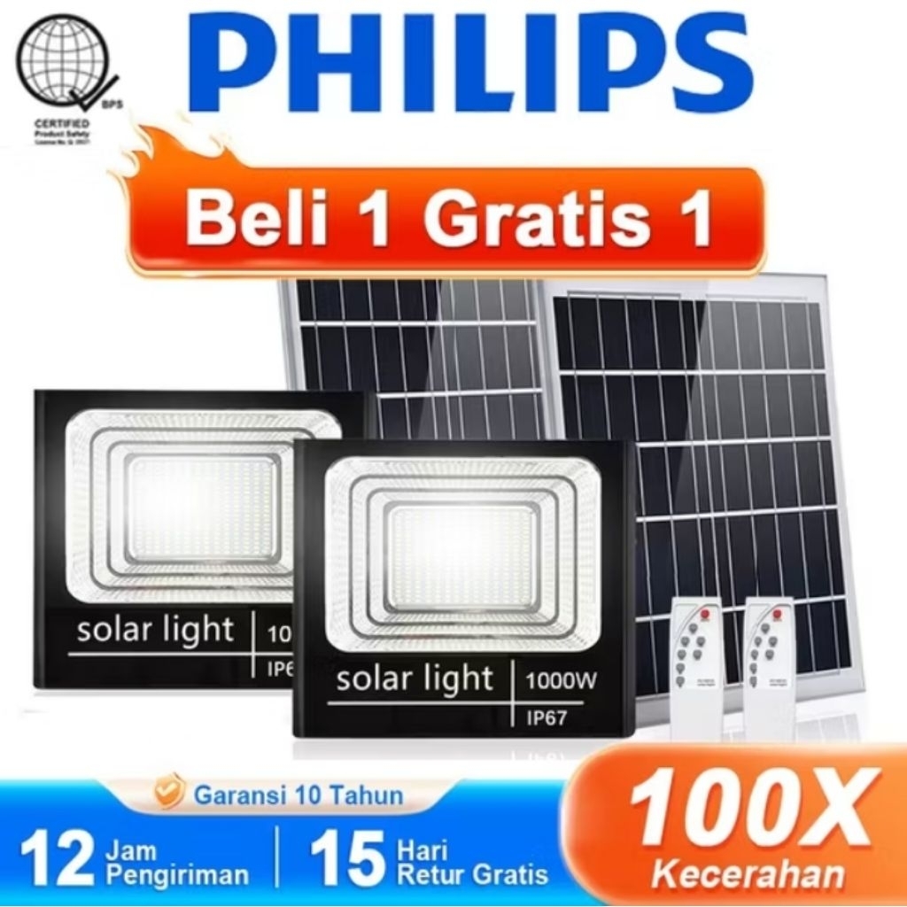 (Beli 1 Gratis 1) Lampu Tenaga Surya 3000watt Lampu  bisa untuk emergency saat mati lampu  tahan 6 j