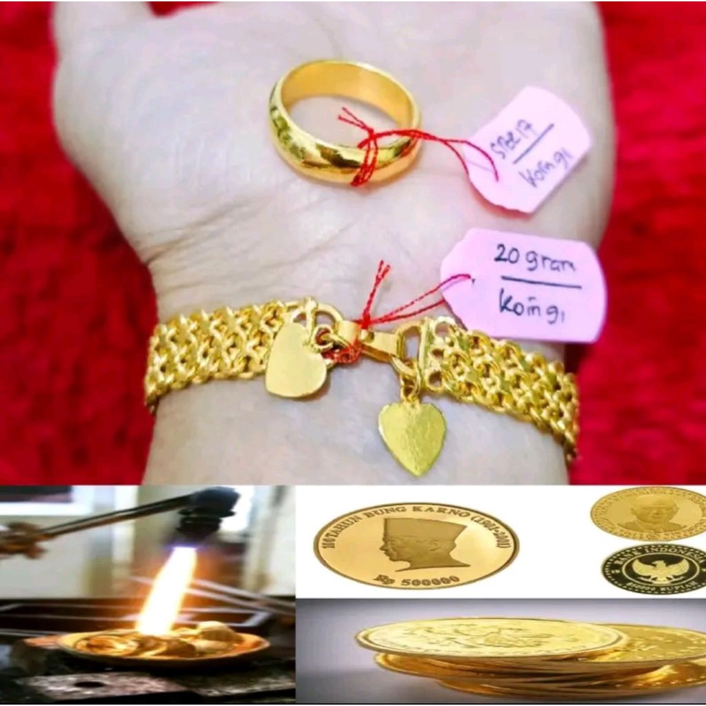 GELANG KOIN 91 BERMOTIF TIKAR BESAR FREE
CINCIN KOIN 91 BERMOTIF POLOS BERBAHAN KOIN 91 ASLI Bracele