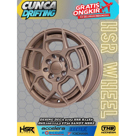 VELG RACING MURAH UNTUK AVANZA AGYA XENIA SIGRA HSR DESING DECA R14 VELG MOBIL PICANTO RING 14