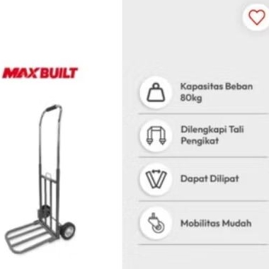Troli barang 80kg bisa di lipat - MAXB