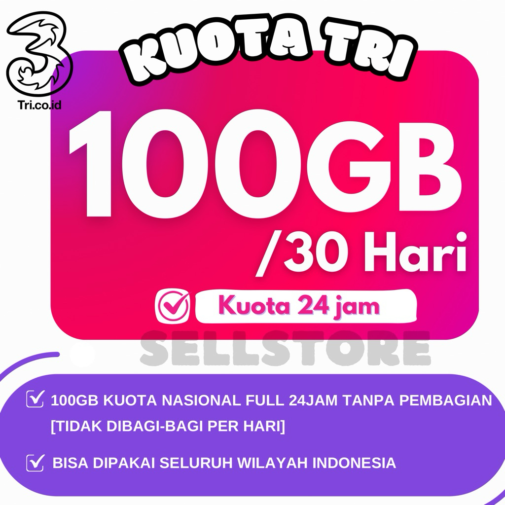KUOTA TRI MURAH HAPPY 135GB 130GB 85GB 70GB 30GB FULL
