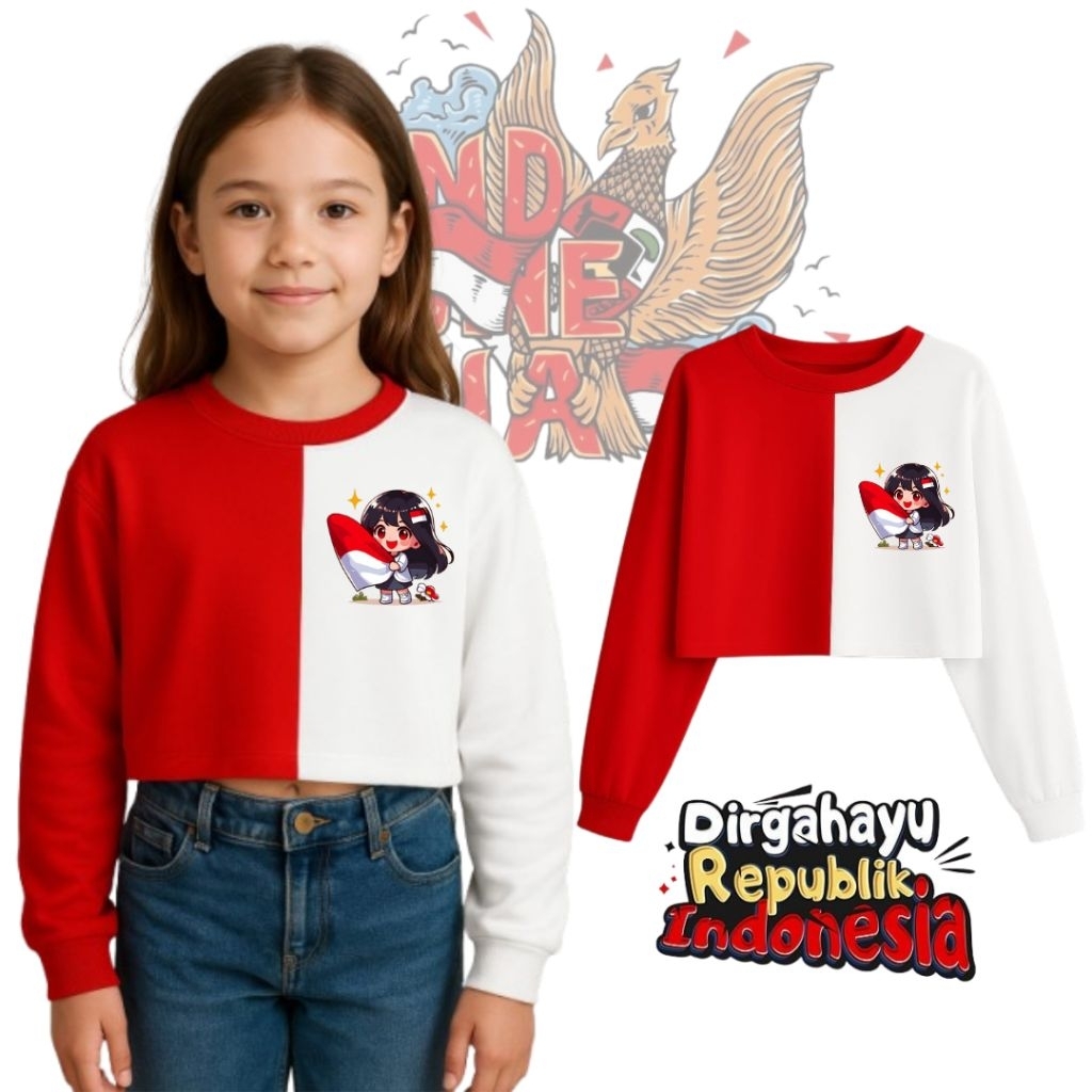 Baju Merah Putih Agustusan Anak Perempuan