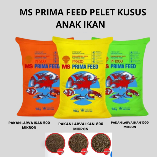 Pakan Ikan Pf 500 / Pakan Ikan Pf 800 / Pakan Ikan Pf 1000 Ms Prima Feed 1 Sak 10kg