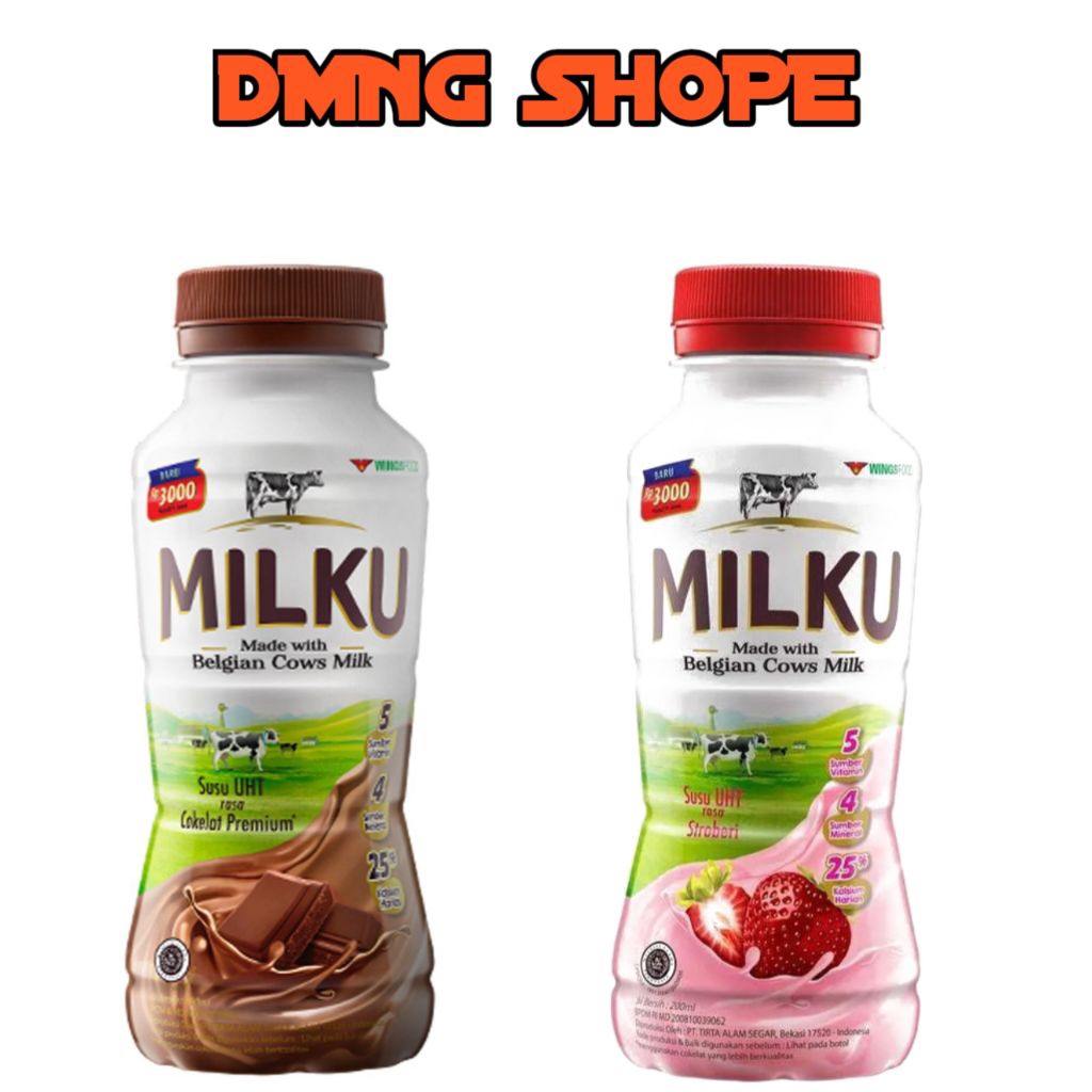 

UHT Milku Susu Coklat Strawberry Original Isi 12 botol