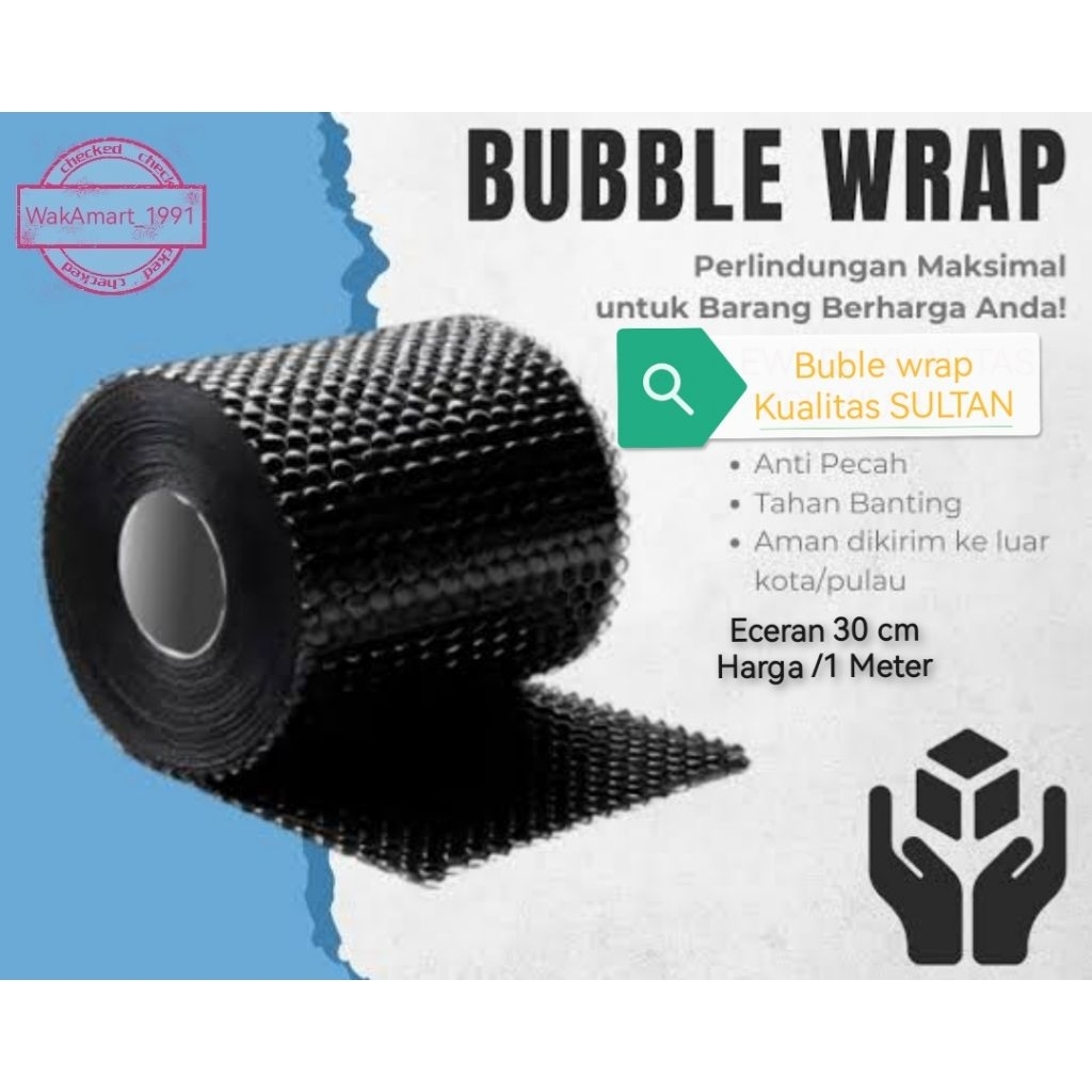 

Bubble wrap Kualitas SULTAN Eceran harga /1 Meter Pembungkus packingan terbaik Extra bublewrap