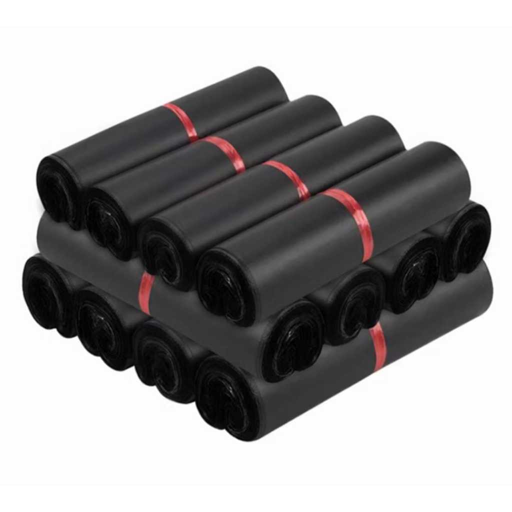 

Plastik Packing Polymailer Hitam GLOSSY Isi ±100 pcs / Plastik packing Online shop