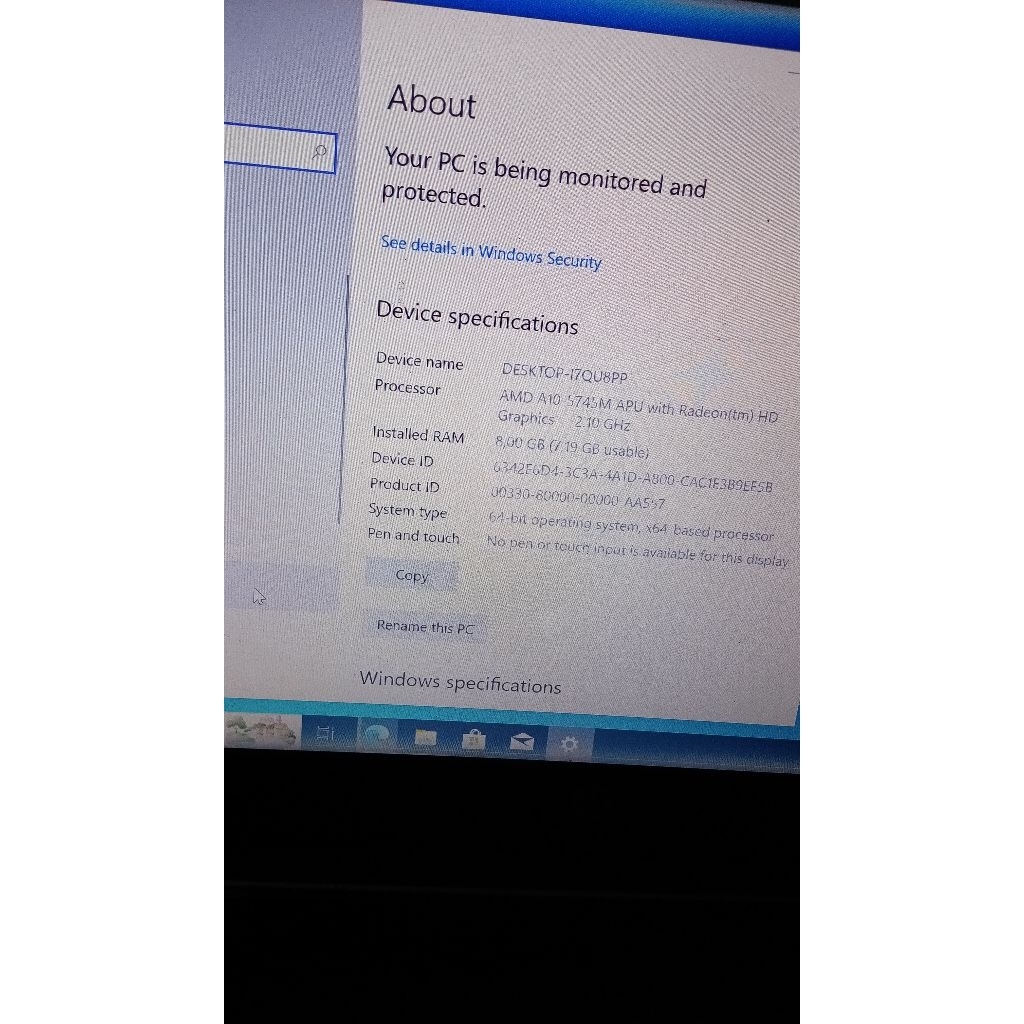 laptop hp pavilion15 A10 5745m