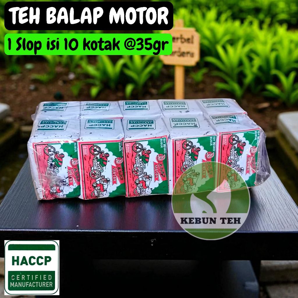 

Teh Balap Motor 1 Slop isi 10 kotak - Teh Solo - Teh Melati - Teh Jumbo Grosir Murah