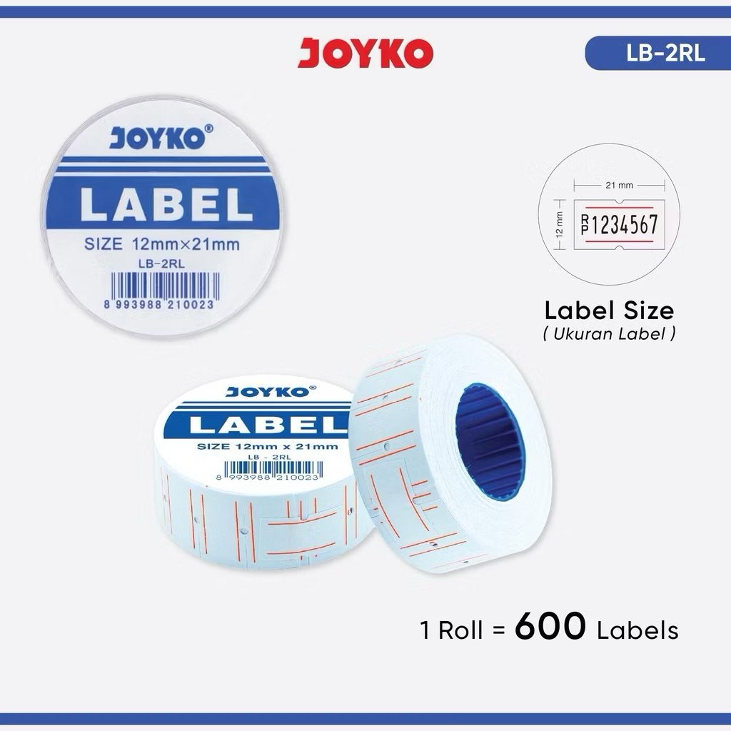 

JOYKO PRICE LABEL HARGA 1 SLOP LB-2RL ISI 10 PCS / JOYKO LABEL 1 BARIS / LABEL HARGA