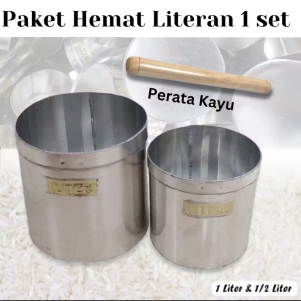 Literan Beras Takaran Beras Ukuran Beras 1/2 liter 1 liter 2 liter 5 liter Bahan Tebal