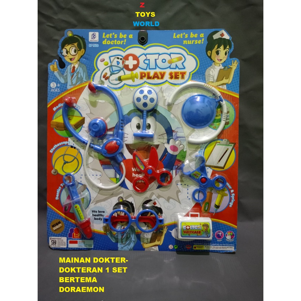 MAINAN DOKTER-DOKETRAN 1 SET TEMA DORAEMON
