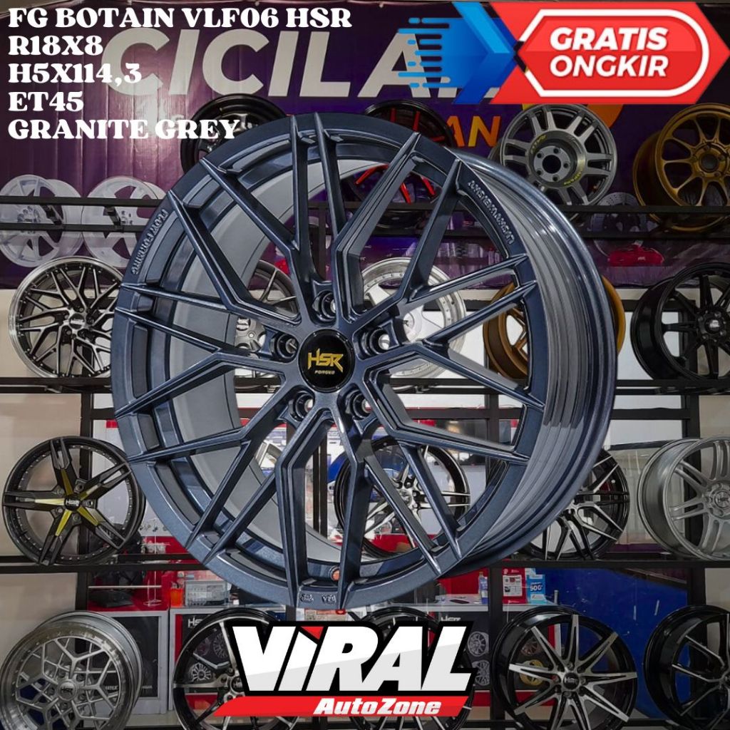 Velg Mobil Ring 18 HSR FG BOTAIN R18 Bisa Untuk Accord , Camry , Mazda3 , Alphard