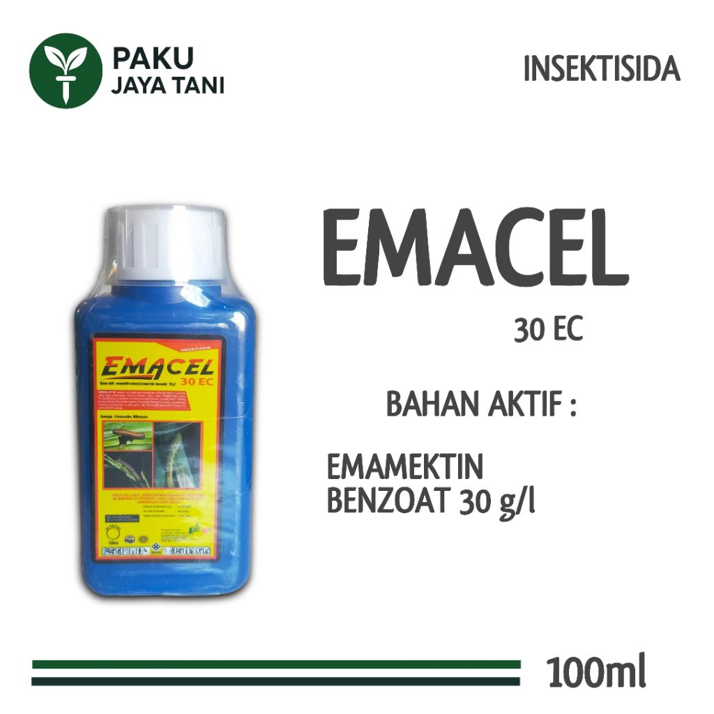 EMACEL 30 EC - 100ml | INSEKTISIDA PEMBASMI ULAT PADA TANAMAN | OBAT ULAT GRAYAK | OBAT ULAT