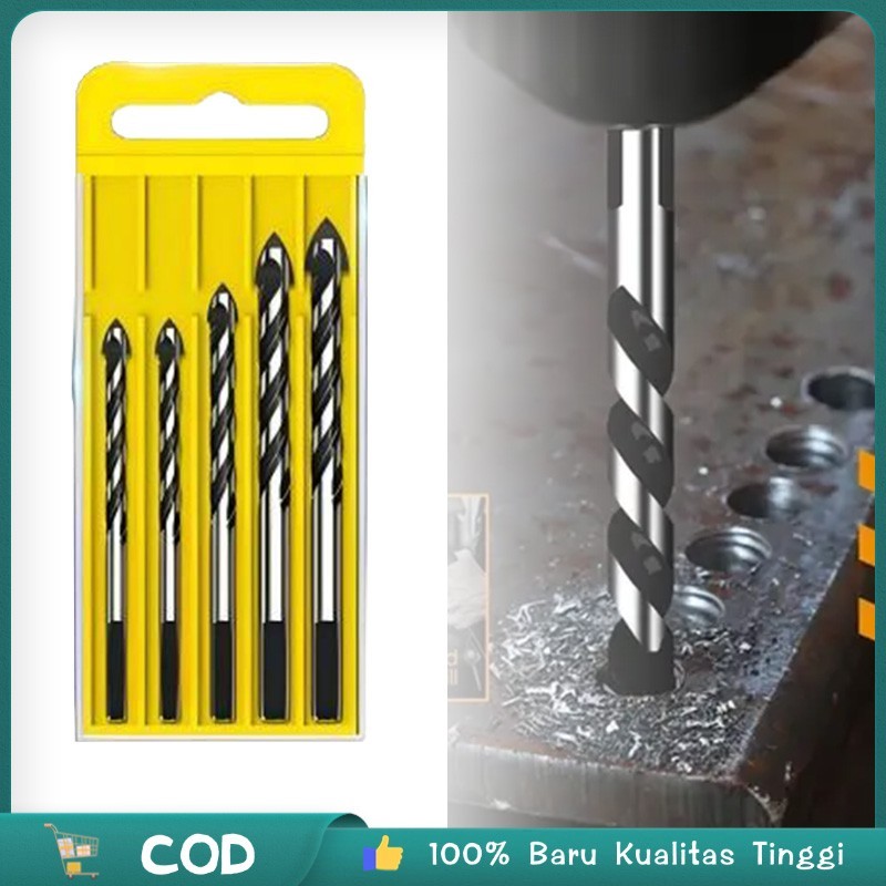 5pcs Mata Bor Granit Mata Bor Untuk Granit Mata Bor Cross Hex