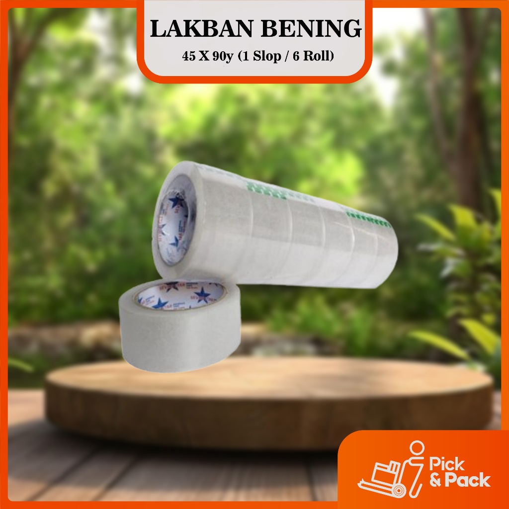 

Lakban Coklat Cokelat Bening 2 inch 90 y 6 pcs (1 slop) 45 90 Seven Star