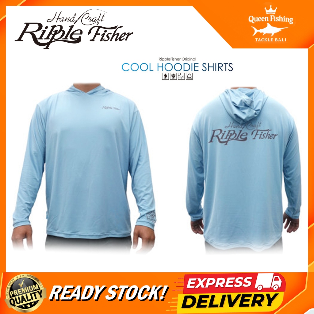 BAJU MANCING COOL HOODIE ORIGINAL RIPPLE FISHER BLUE
