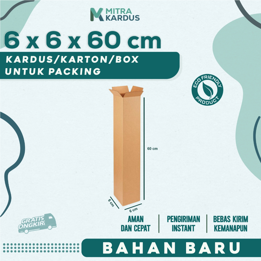 

kardus packing 6x6x60 cm box karton corrugated single wall premium / Box Packing packing online
