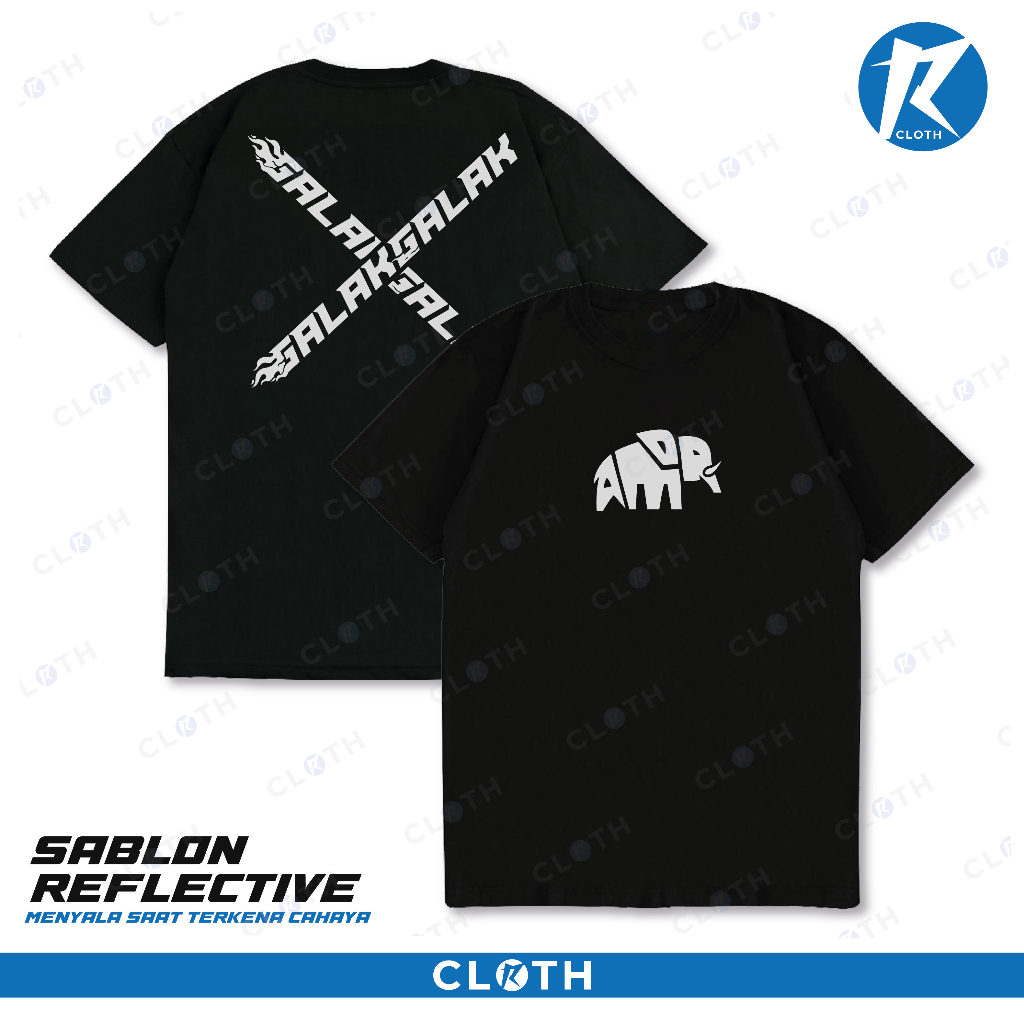 T-SHIRT KAOS GALAK GALAK RACING TEAM REFLECTIVE SABLON COMBED 24S