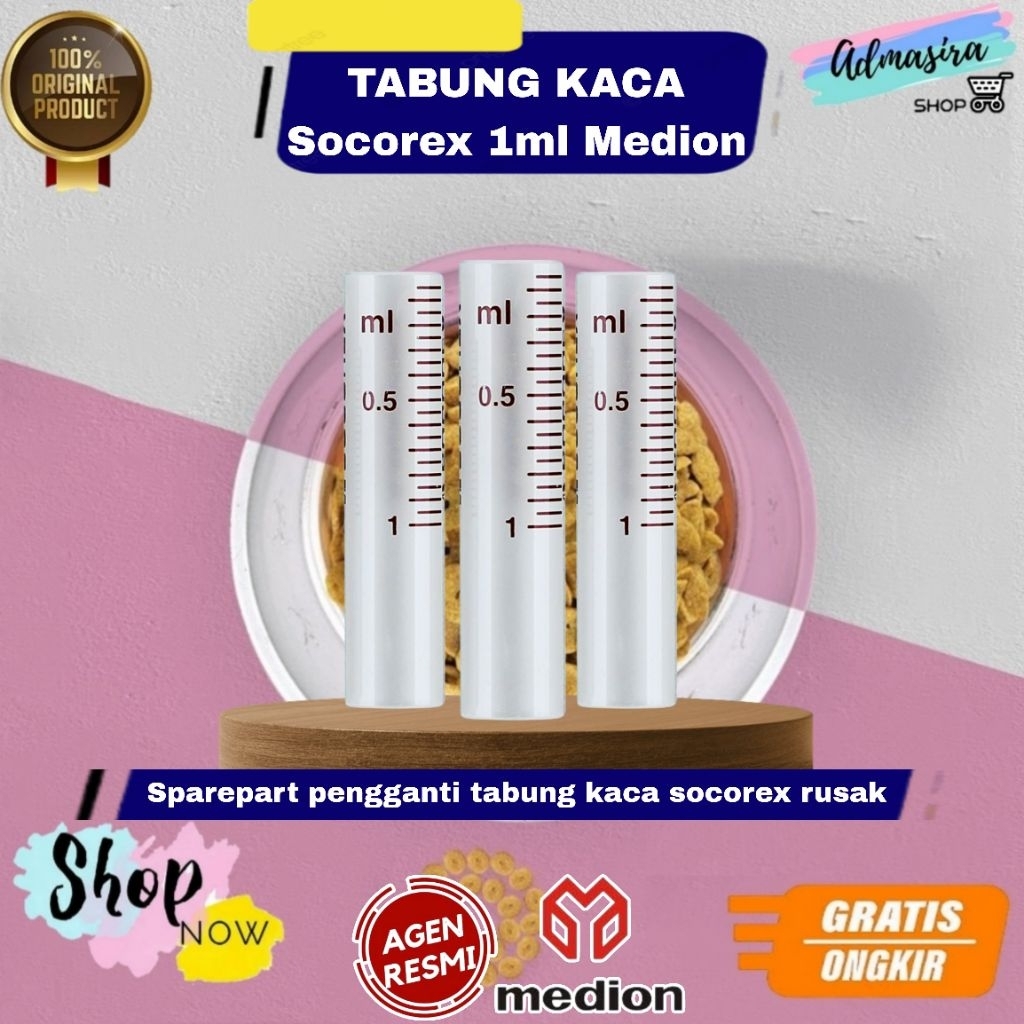 TABUNG KACA Socorex 1ml Medion Sparepart Pengganti tabung kaca 1 ml original