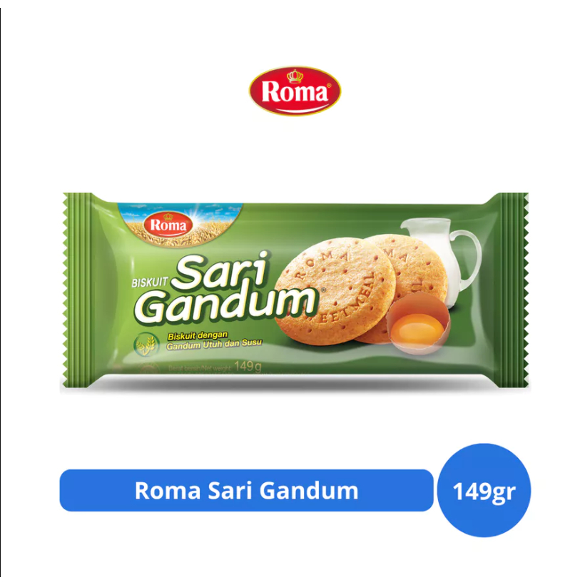 

Roma Sari Gandum Kemasan 149 gram Murah & Hemat