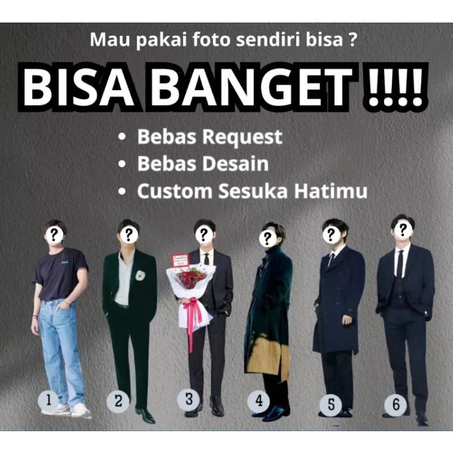 Standee Figur KPOP | Standee Anime | Standee Real Size | Human Standee Maskot |  Standee Custom | St