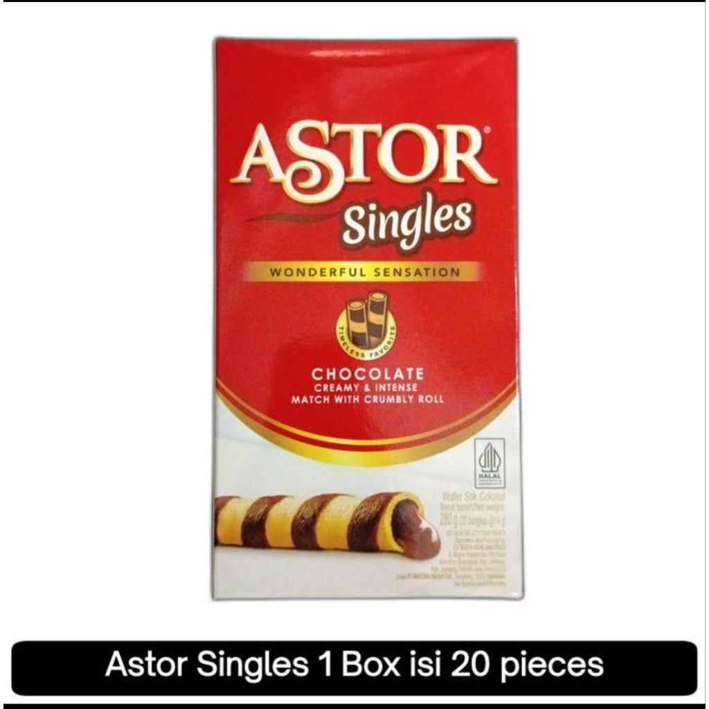 

Astor Wafer Stick Singles Single Isi 20 Pcs 20Pcs