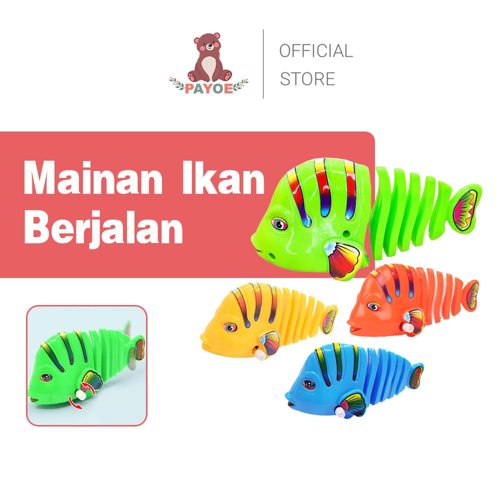 PAYOE Mainan Ikan Goyang Mainan Ikan Bergerak Mainan Anak Fish Ikan Bergerak