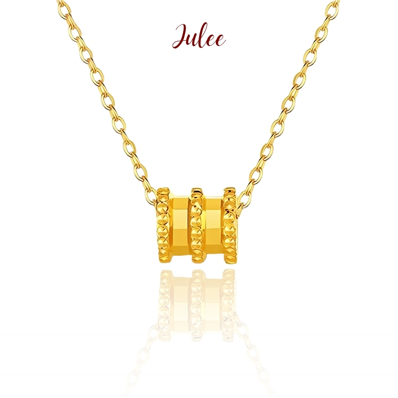 JULEE [18K/750 Emas ] Kalung Liontin Tabung Emas 18K | Kalung Liontin Tabung klasik dan elegan | Kal