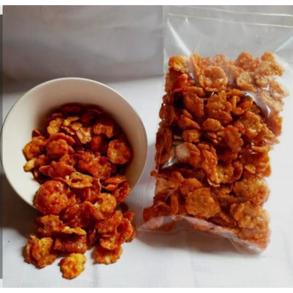 

kripik emping melinjo pedas manis